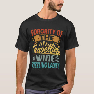 Den resande Vin Guzzling Dam - T Shirt