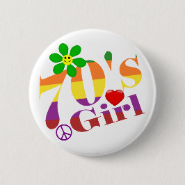 den Retro 70-talflickan knäppas Knapp