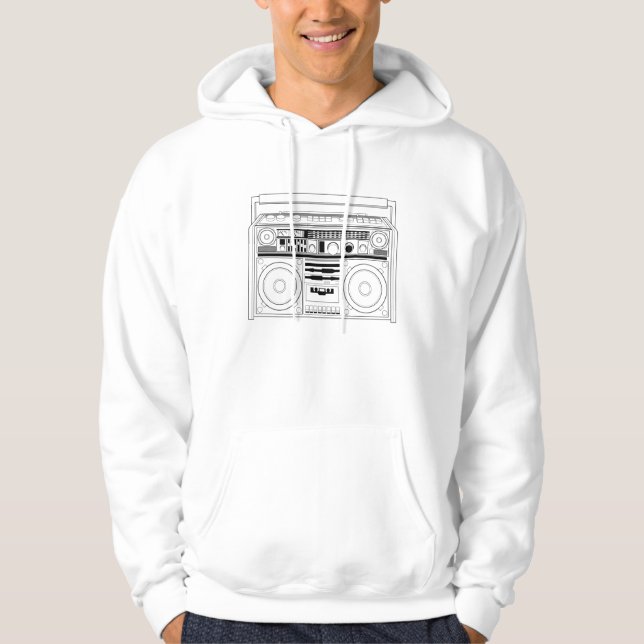 Den Retro bang boxas/bergsprängareT-tröja Sweatshirt Med Luva (Framsida)