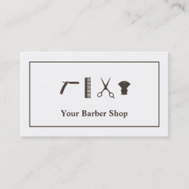 Den Retro barberaren för saxfrisyrverktyg shoppar Visitkort