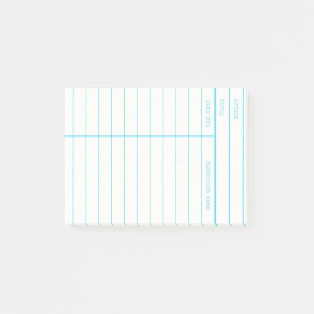Den Retro bibliotekboken daterar rakt kortet Post-it Block (Framsida)