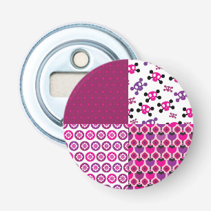 Den Retro blommaskallepolkaen pricker Flasköppnare