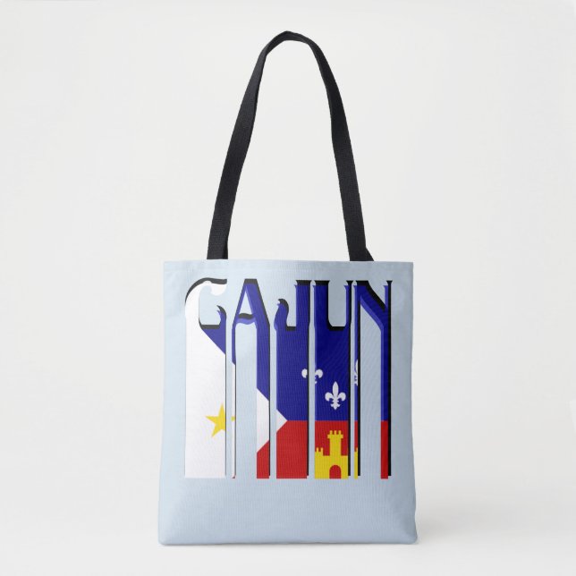 Den Retro Cajun Acadiana flaggaLouisiana totot Tygkasse (Framsida)