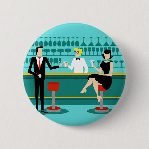 Den Retro cocktailbar kopplar ihop knäppas Knapp