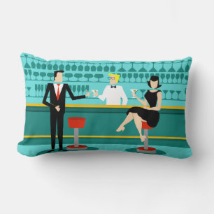 Den Retro cocktailbarlumbaren kudder Lumbarkudde