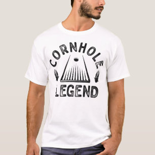 Den Retro Cornhole legenden hänger lös turnering T Shirt