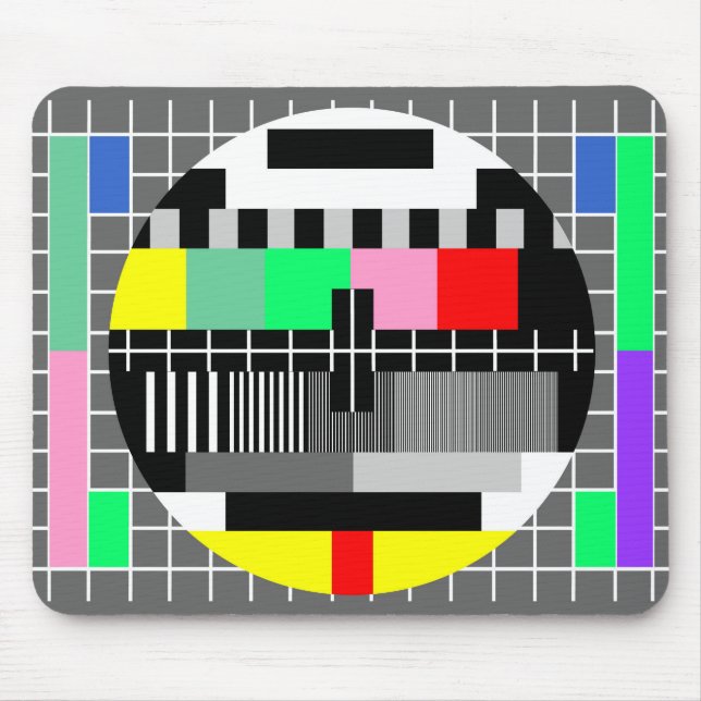 Den Retro färgtv:n testar skärmen Musmatta (Framsidan)