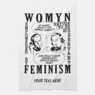 Den Retro feministiska humorn räcker handdukar