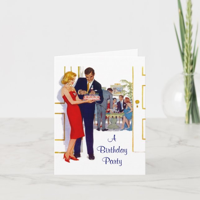Den Retro födelsedagsfest inbjudan Cards (Framsida)