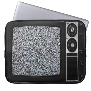 Den Retro gammala TV:N med statisk Laptop Fodral