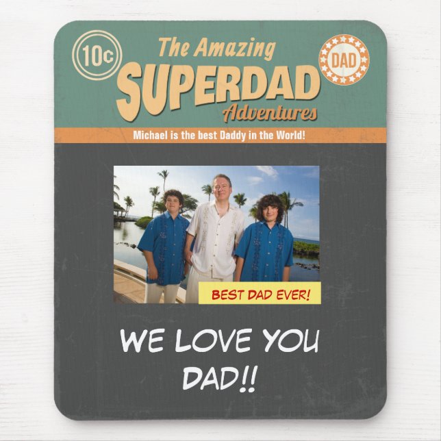 Den Retro humorbokstilmusen vadderar gåvan för Musmatta (Framsidan)