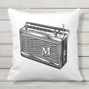 Den Retro illustrationen radiosände Kudde
