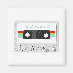 Den Retro kassetten tejpar 80-talstil Magnet