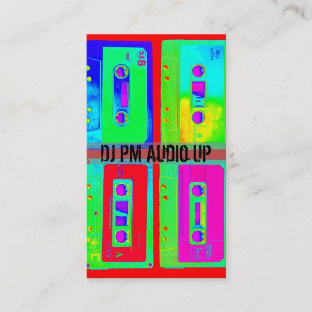 Den Retro kassetten tejpar det tillbaka Visitkort (Framsida)