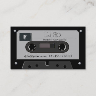 Den Retro kassetten tejpar DJ-visitkortar Visitkort