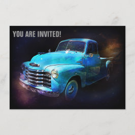 Den Retro lastbilen är ut ur denna värld Inbjudningar
