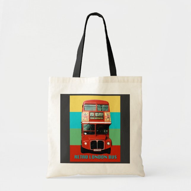 Den Retro London bussen hänger lös Tygkasse (Framsidan)