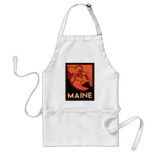 Den retro Maine art déco reser affischen Förkläde