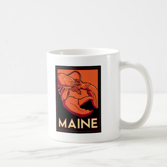 Den retro Maine art déco reser affischen Kaffemugg (Höger)