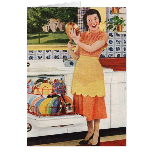 Den Retro mamman önskar hjälp med disken, Hälsningskort (Framsidan)