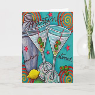 Den Retro Martini hälsningen/noterar kortet Kort