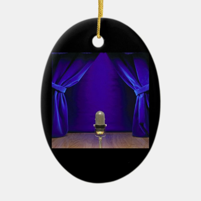 Den Retro mikrofonen arrangerar på Julgransprydnad Keramik (Framsidan)
