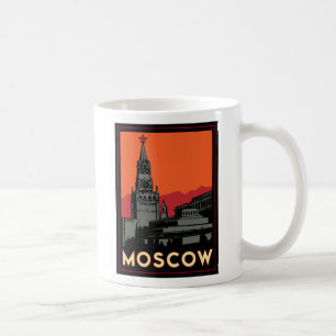 den retro moscow russia kremlin art déco reser kaffemugg