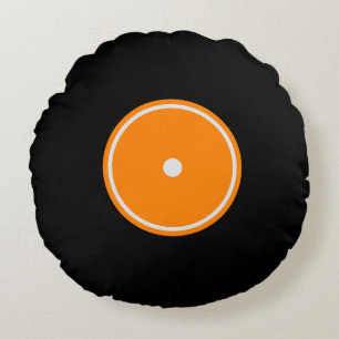 Den Retro orange rundan för LP-vinylrekord Rund Kudde