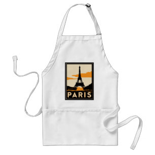 den retro paris art déco reser affischen förkläde