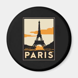den retro paris art déco reser affischen magnet
