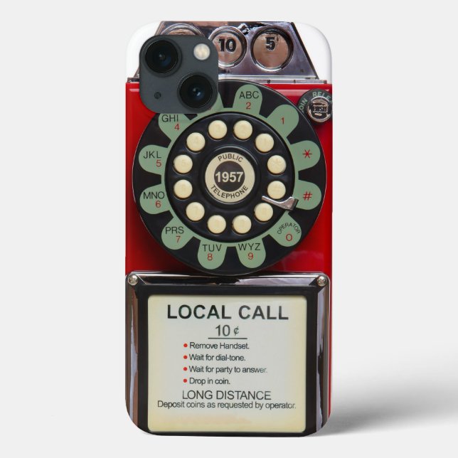 Den Retro röda Toughieiphonen täcker (Baksida)