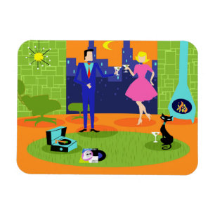 Den Retro romantiska aftonen kopplar ihop den Magnet