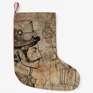 Den Retro Steampunk gentlemannen utrustar Liten Julstrumpa