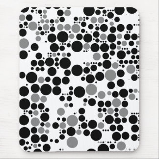 Den retro svartvita gråtonen cirklar musmatta