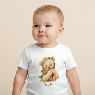 Den Retro Teddybjörn Babytröjan T Shirt