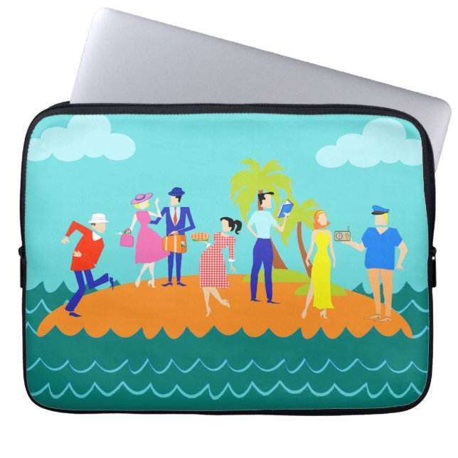Den Retro tre timmen turnerar laptop sleeve (Framsidan)