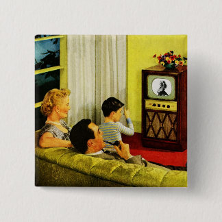 Den Retro TVfamiljen knäppas Knapp