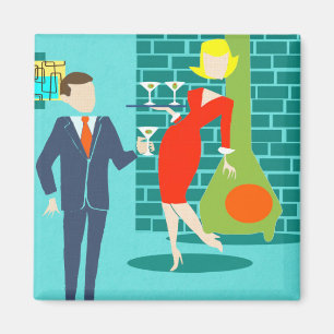 Den Retro utrymmeåldertecknaden kopplar ihop Magnet