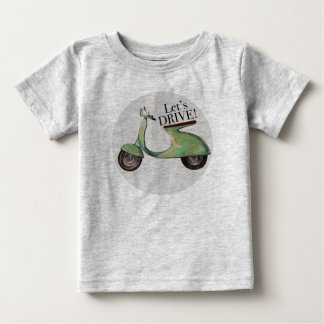 Den Retro vespaen "l5At oss köra ", T Shirt