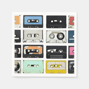 Den Retro vintagekassettblandningen tejpar Pappersservett