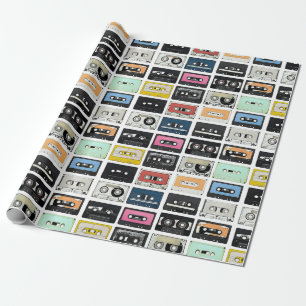 Den Retro vintagekassettblandningen tejpar Presentpapper