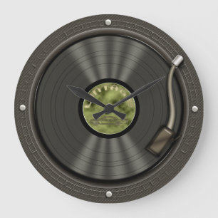Den Retro vinylrekordväggen tar tid på Stor Klocka
