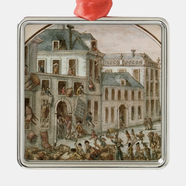 Den Reveillon tumulten av April, 1789 Julgransprydnad Metall (Framsidan)