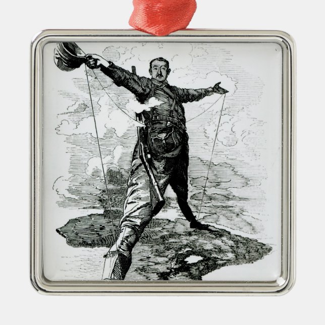 Den Rhodes kolossen från stansmaskin Julgransprydnad Metall (Framsidan)