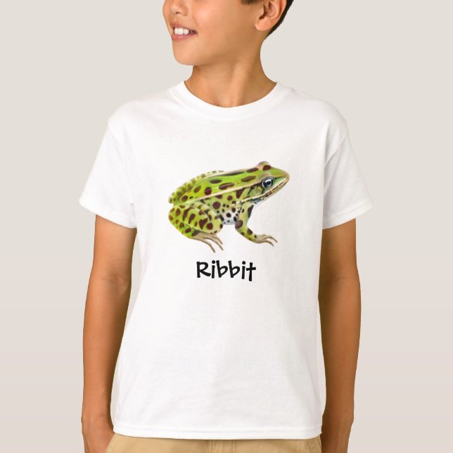 Den Ribbit grodan lurar T-tröja Tee (Framsida)