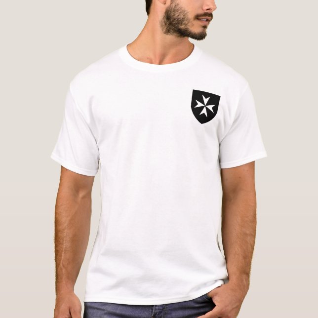 Den riddareHospitaller svarten skyddar skjortan T Shirt (Framsida)
