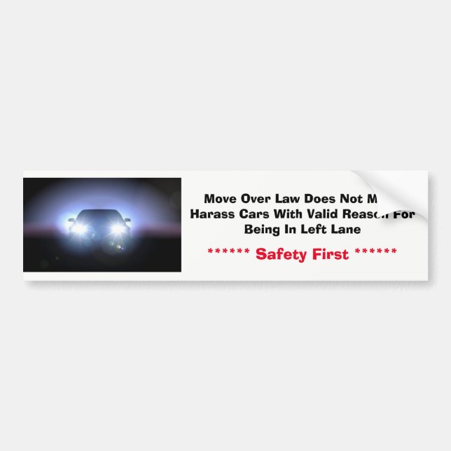 Den rikliga pinnen lämnade lanen bildekal (Framsidan)