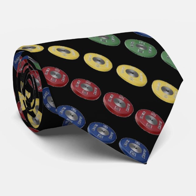 Den rikliga weightliftingen pläterar tien - svart slips (Rullad)