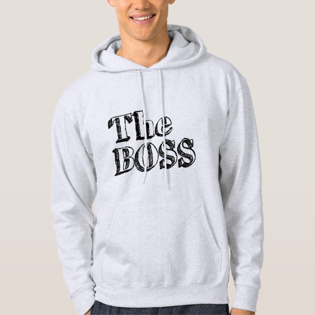 Den riktiga bossen hoodie (Framsida)