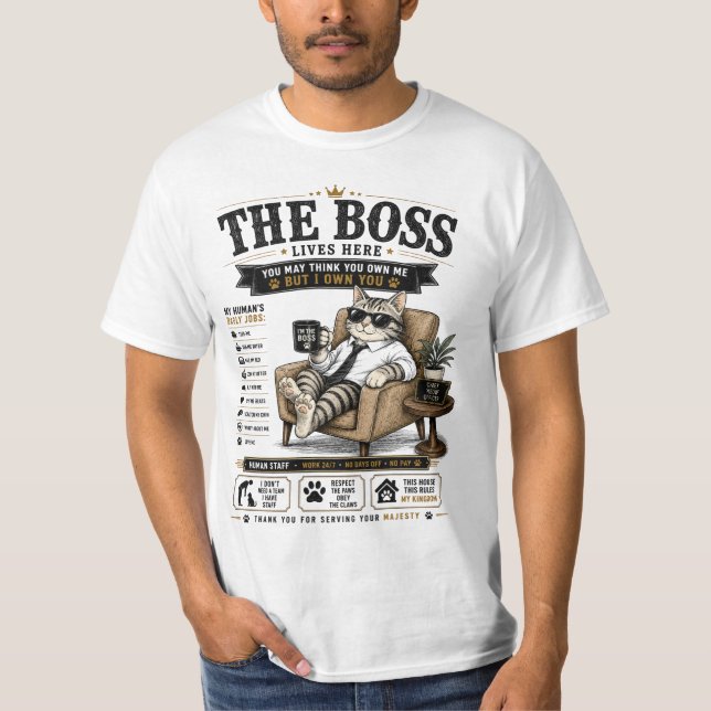 Den riktiga bossen t shirt (Framsida)